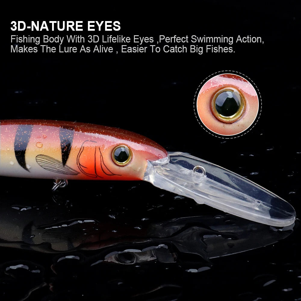 Big Floating Jerkbait Minnow for Sea Trolling