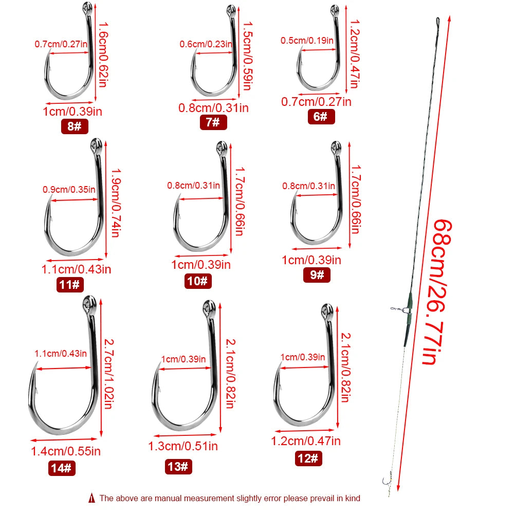 Carp Fishing Leadcore Hooklink with Quick Swivels