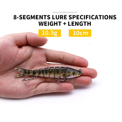 Multi Jointed Sinking Swimbait for Pike Fishing