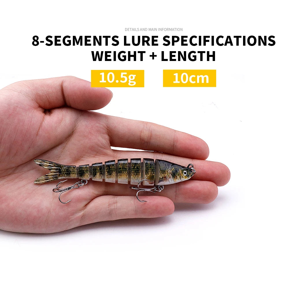 Multi Jointed Sinking Swimbait for Pike Fishing