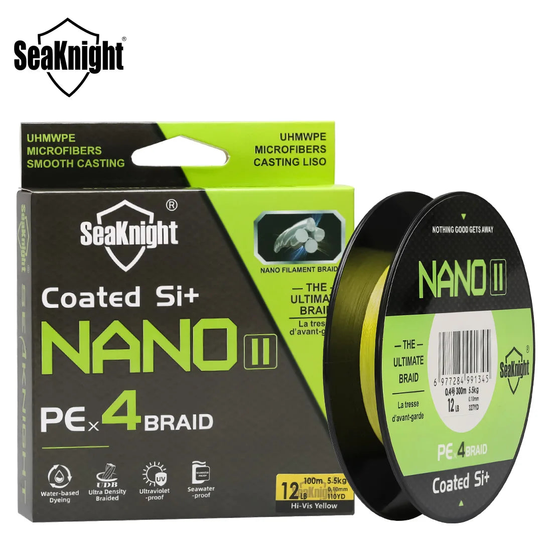 NANO II Braided Fishing Line Waterproof UV Coated Multifilament