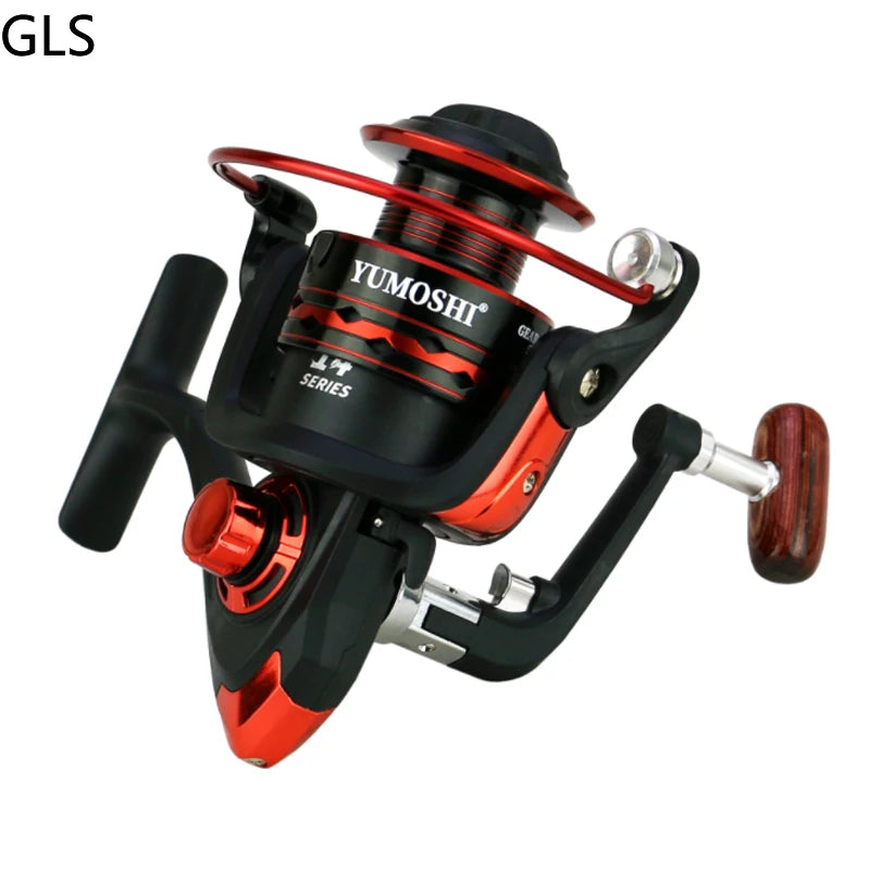 Professional Spinning Reel with Wooden Grip and Spare Spool