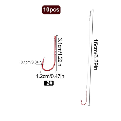 Anti Bite Steel Leader Line with Hooks and Swivels