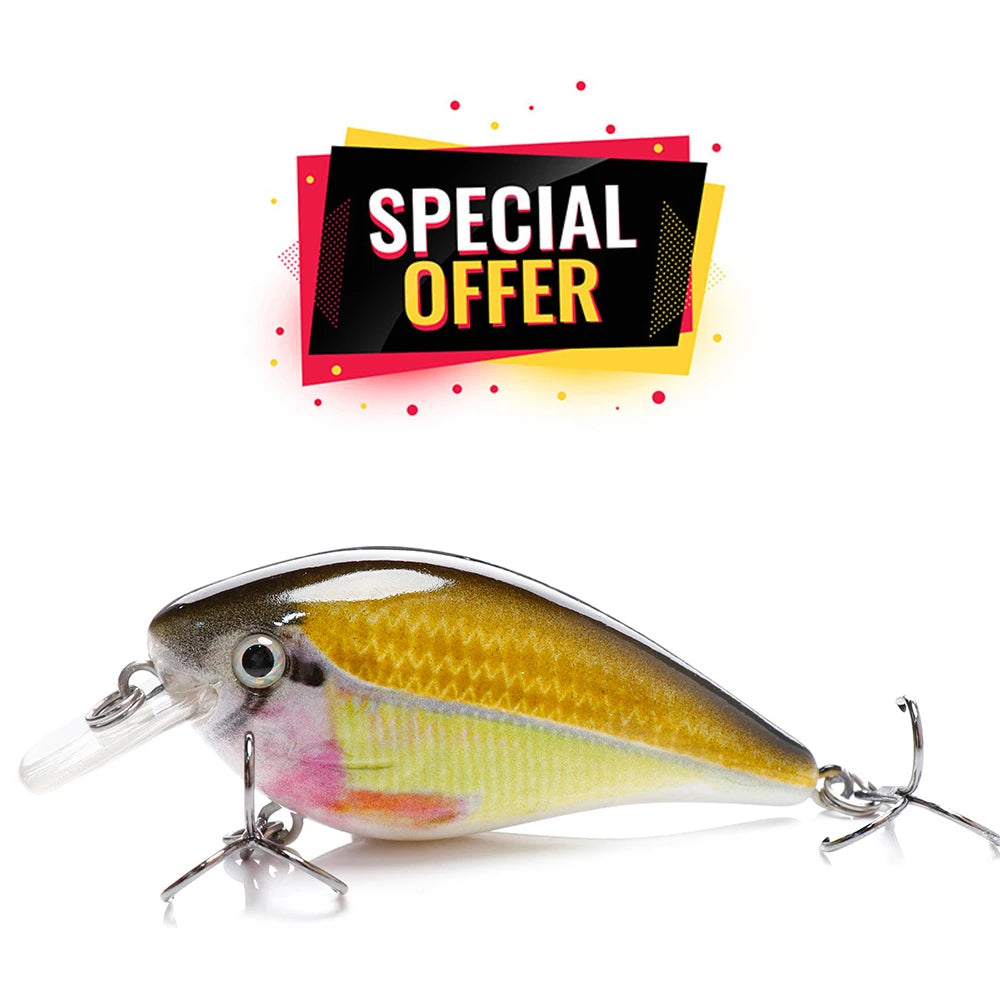 Compact Floating Crankbait Lure for Pike