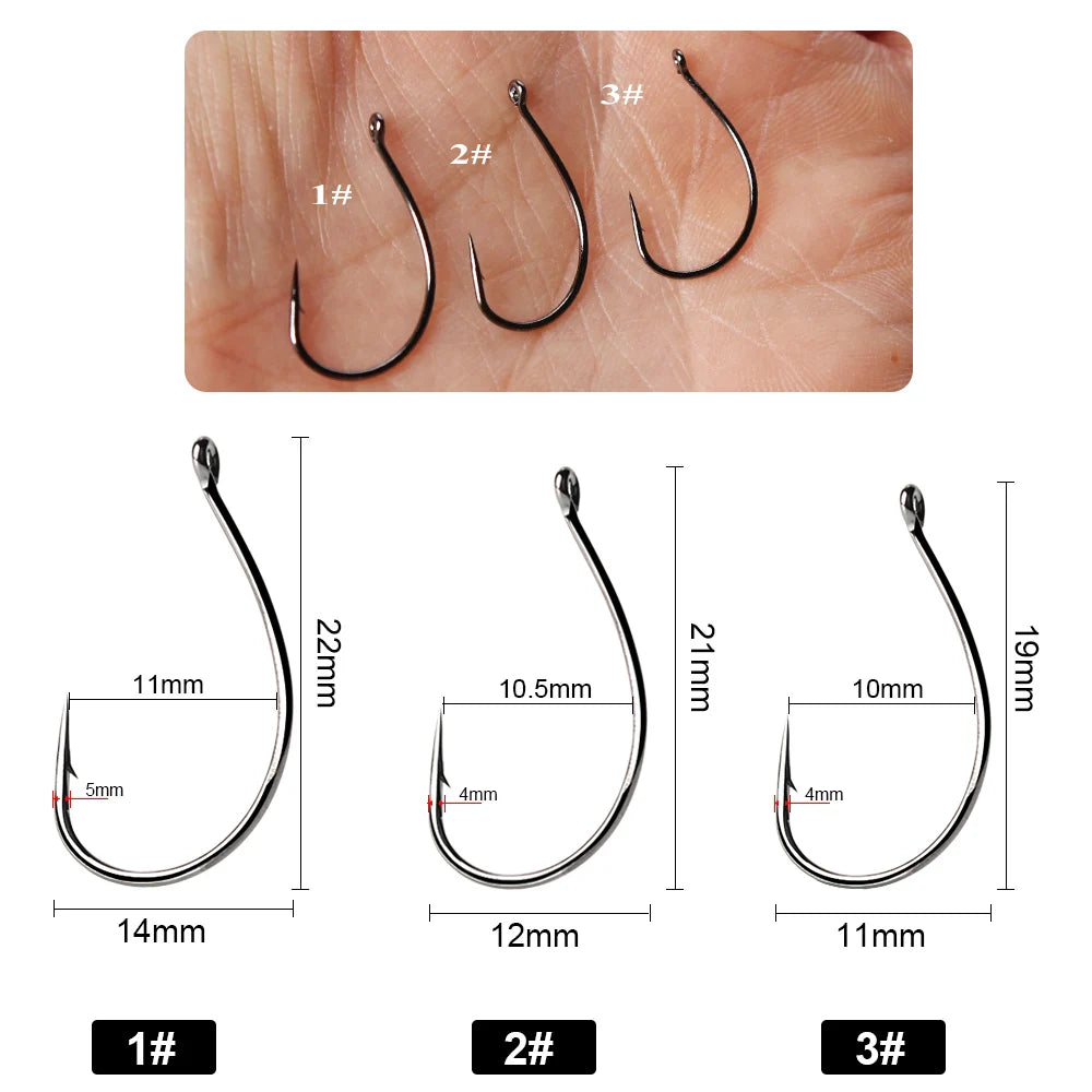 High Carbon Fishing Hook Set for Saltwater and Carp