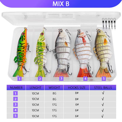Lifelike Multi-Jointed Lure Kit for Bass and Perch