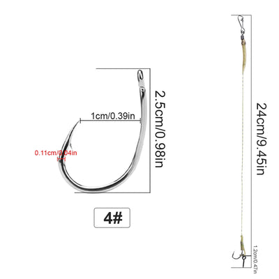 Boilie Hair Rig Hooks with Line for Carp Fishing