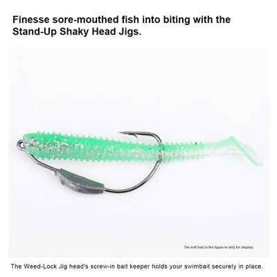 Weighted Offset Crank Hooks for Soft Bait Rigs