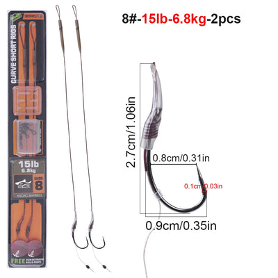 Carp Hair Rig Hooks with Boilie Stoppers
