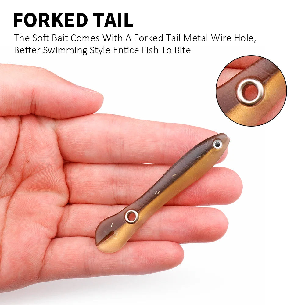 Soft Bionic Loach Lures with 3D Eyes