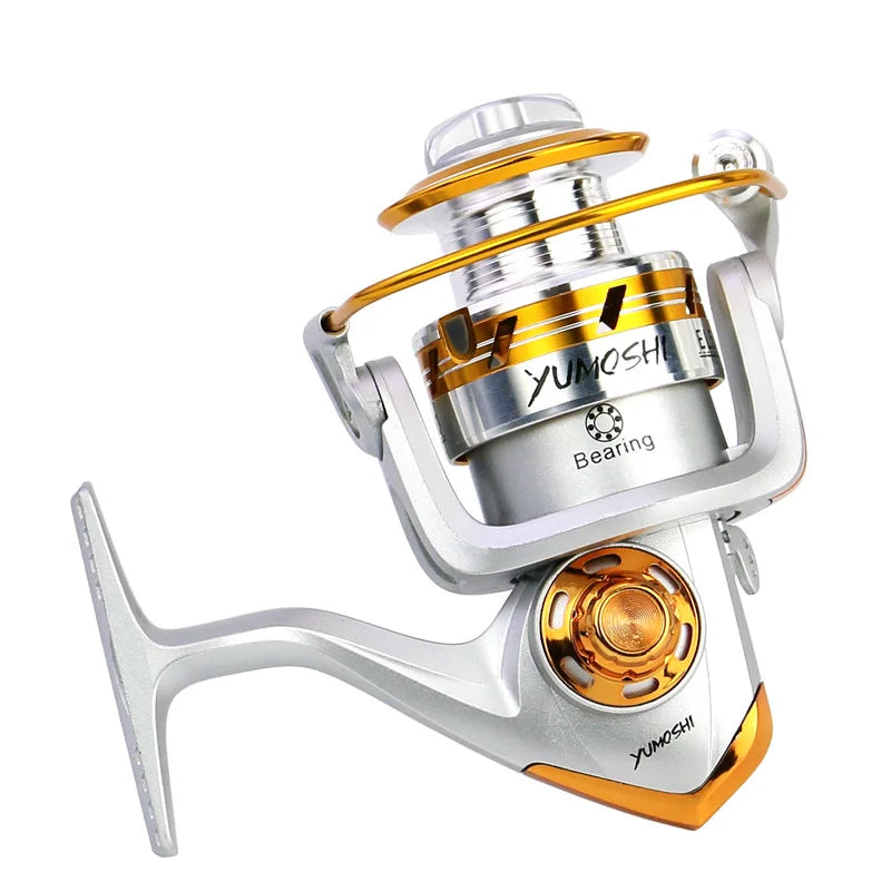 Metal Spinning Fishing Reel with Interchangeable Handle
