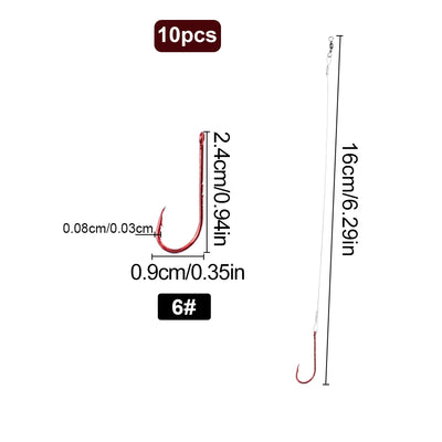 Anti Bite Steel Leader Line with Hooks and Swivels