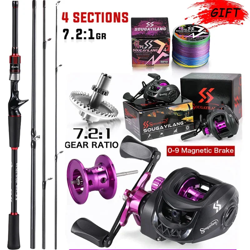Casting Rod and Baitcasting Reel Combo for Bass