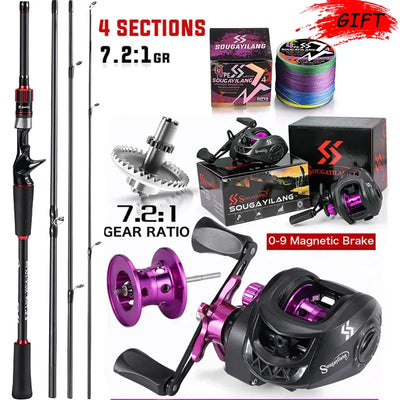 Casting Rod and Baitcasting Reel Combo for Bass