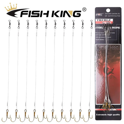 Double Barbed Hooks with Line for Carp Fishing