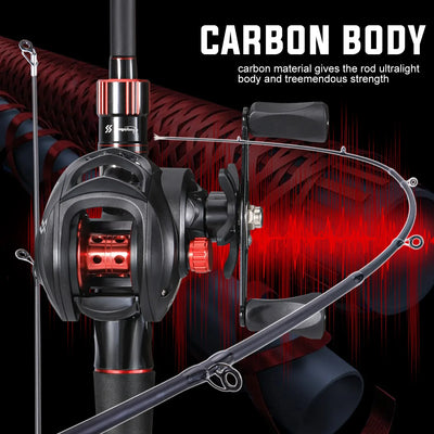 Casting Rod and Baitcasting Reel Combo for Bass