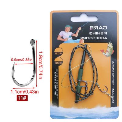 Carp Fishing Leadcore Hooklink with Quick Swivels