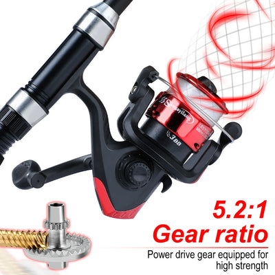 Kids Telescopic Fishing Rod and Reel Set
