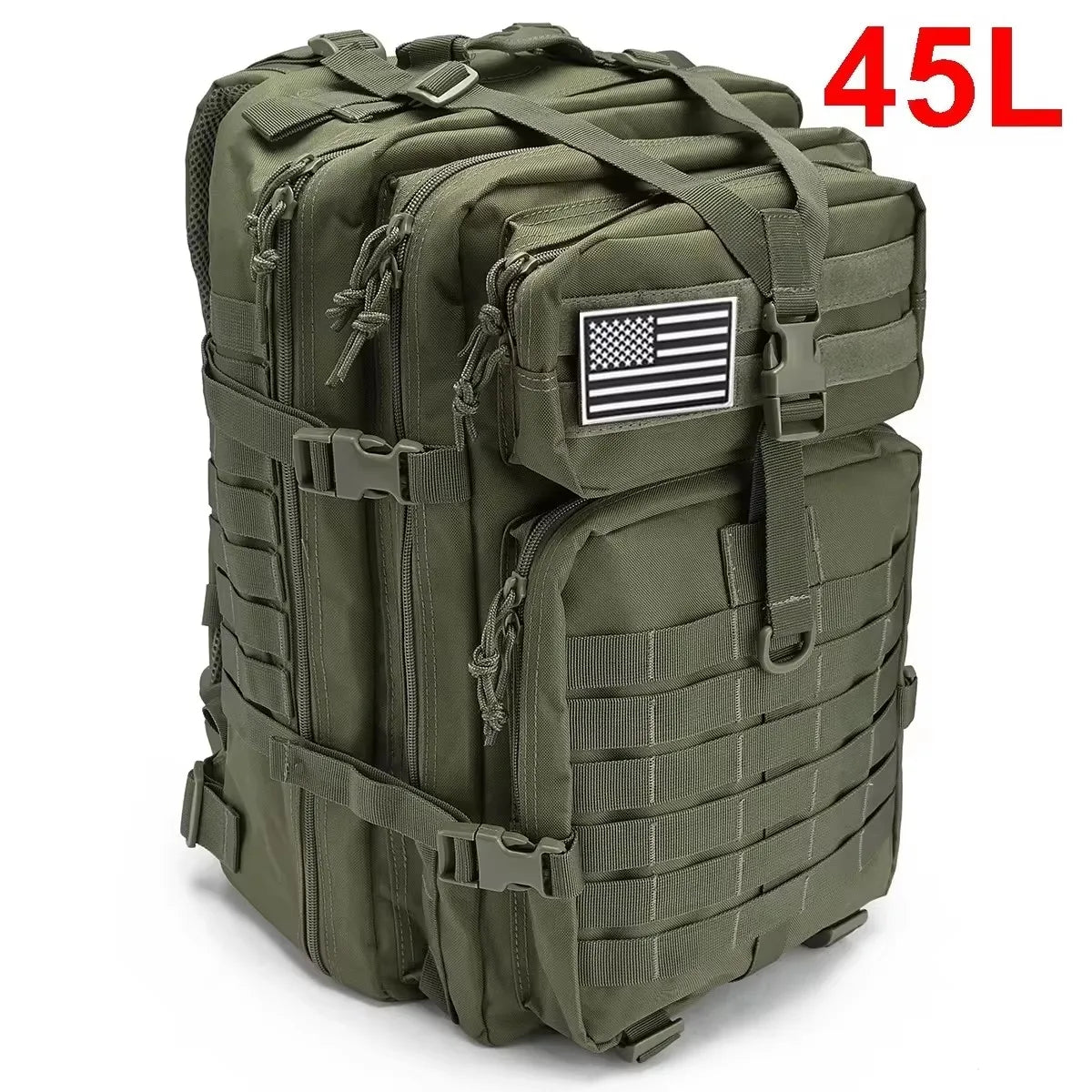 Fishing Tactical Backpack - Camouflage Nylon 3P for Hiking & Travel