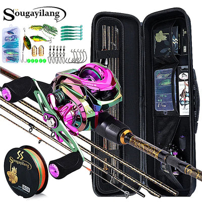 Baitcasting Rod and Reel Combo with Case