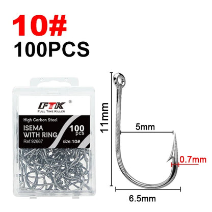 Circle Eyed Jig Hooks for Carp and Lure Fishing