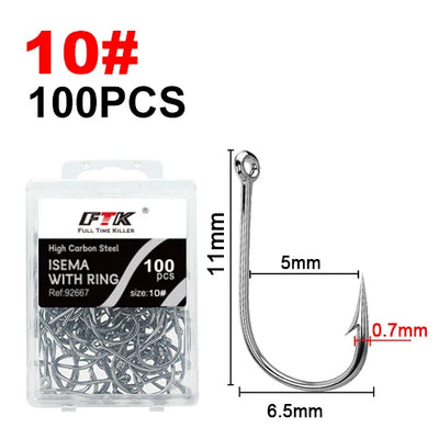 Circle Eyed Jig Hooks for Carp and Lure Fishing