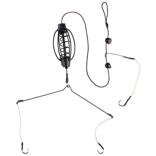 Feeder Trap Cage with Hooks for Outdoor Fishing