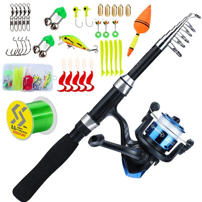Kids Telescopic Fishing Rod and Reel Set