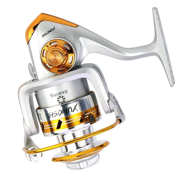 Metal Spinning Fishing Reel with Interchangeable Handle