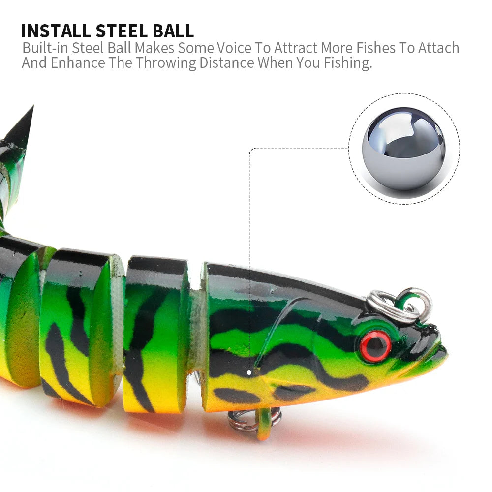 Segmented Sinking Wobblers for Pike Fishing