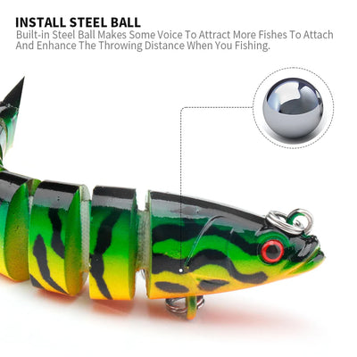 Segmented Sinking Wobblers for Pike Fishing