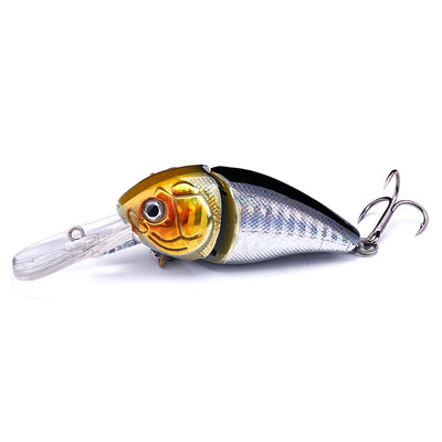 Swim Crankbait with 3D Eyes for Bass and Pike
