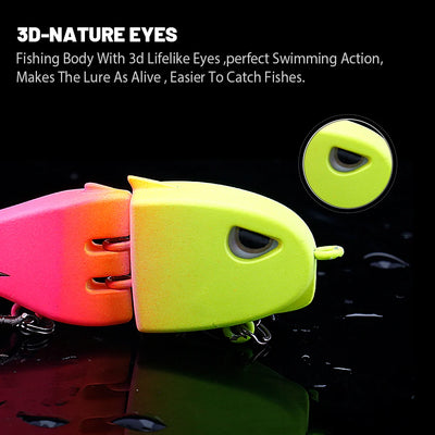 3D Glide Bait Sinking Wobbler for Deep Fishing