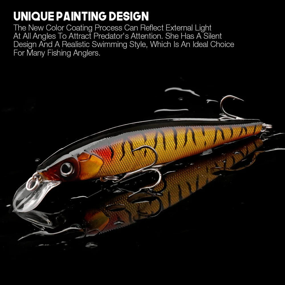 Magnetic Minnow Lures with Holographic Finish