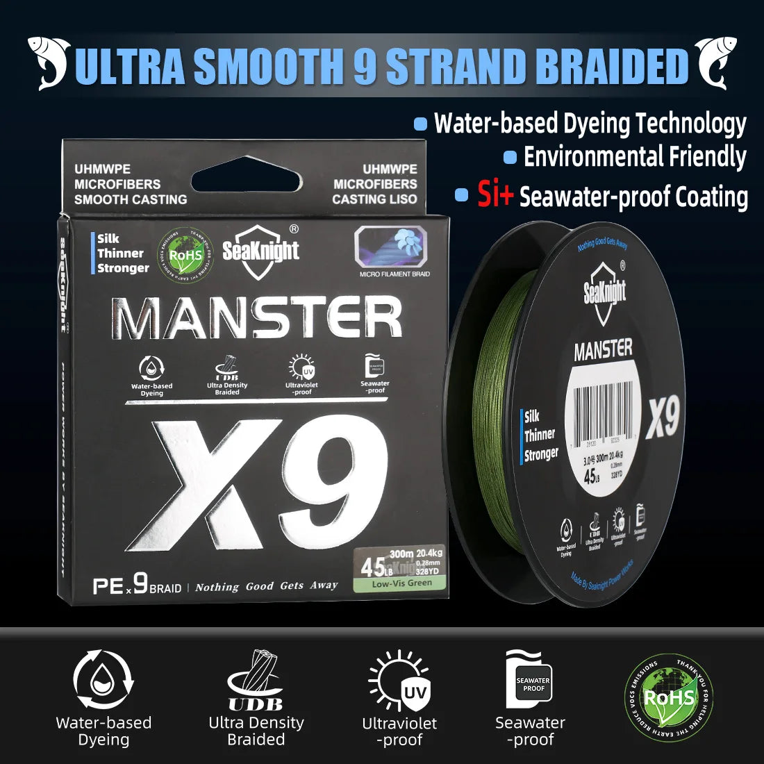 X9 Series Smooth PE Casting Fishing Line