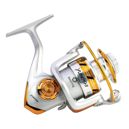 Metal Spinning Fishing Reel with Interchangeable Handle