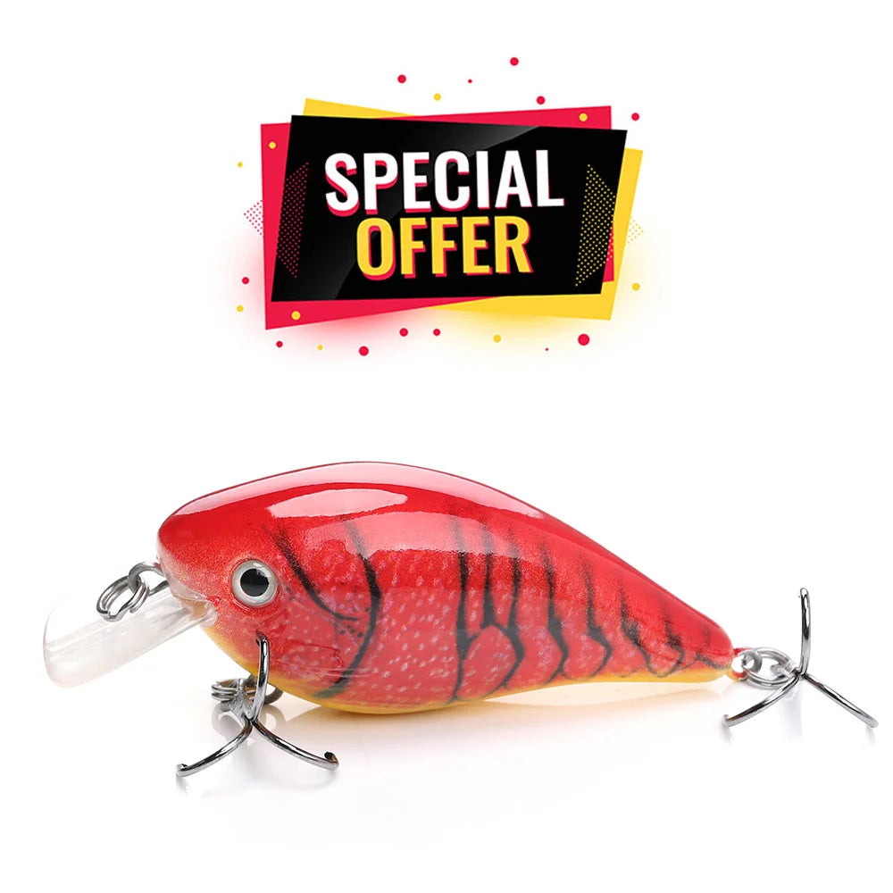Compact Floating Crankbait Lure for Pike
