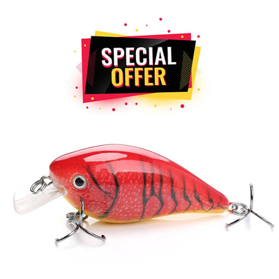 Compact Floating Crankbait Lure for Pike