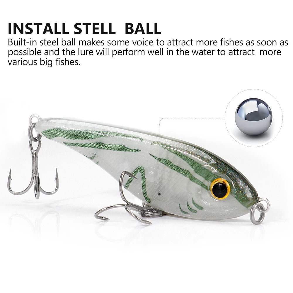 Slow Sinking Jerkbait Lures for Pike Fishing