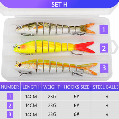 Bionic Jointed Minnow Kit for Pike Fishing
