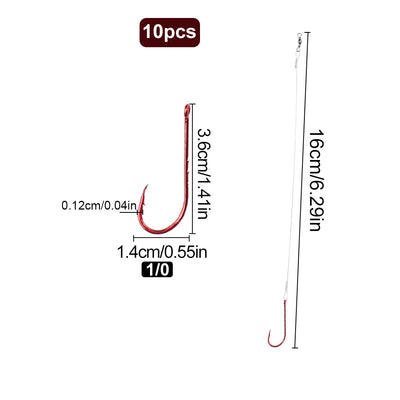 Anti Bite Steel Leader Line with Hooks and Swivels