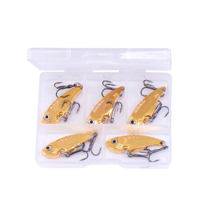 Metal Spinner Spoon Lure Set with Jig Baits