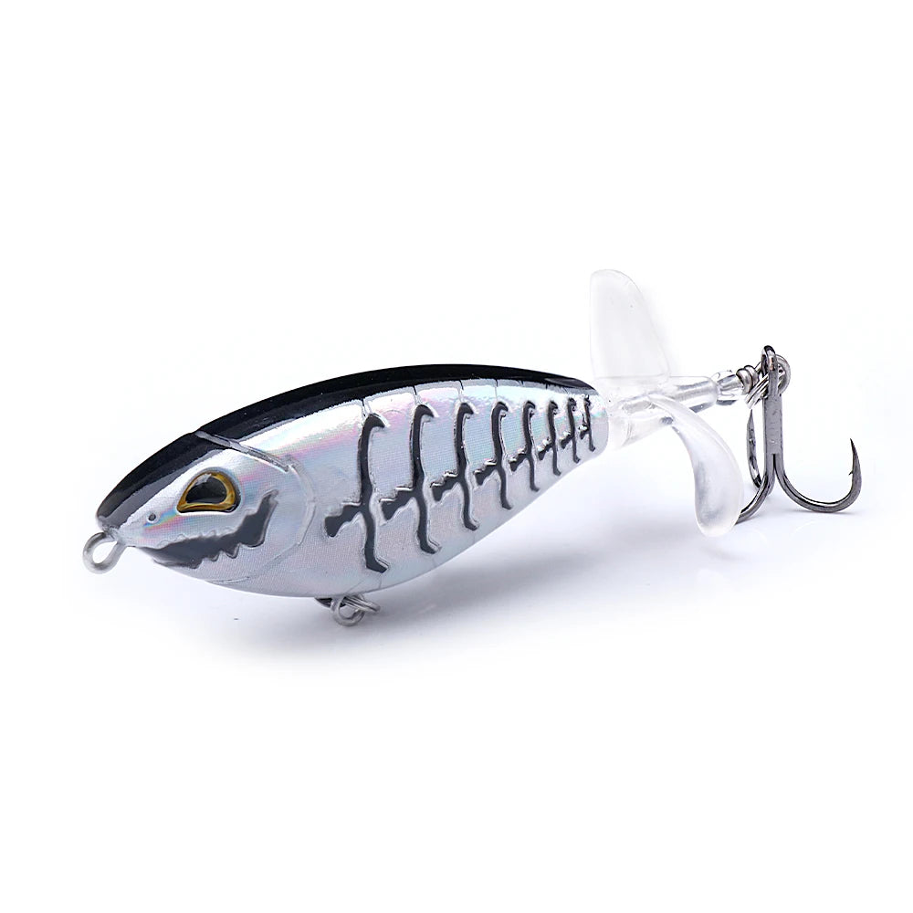 Topwater Double Tail Popper Lure for Bass