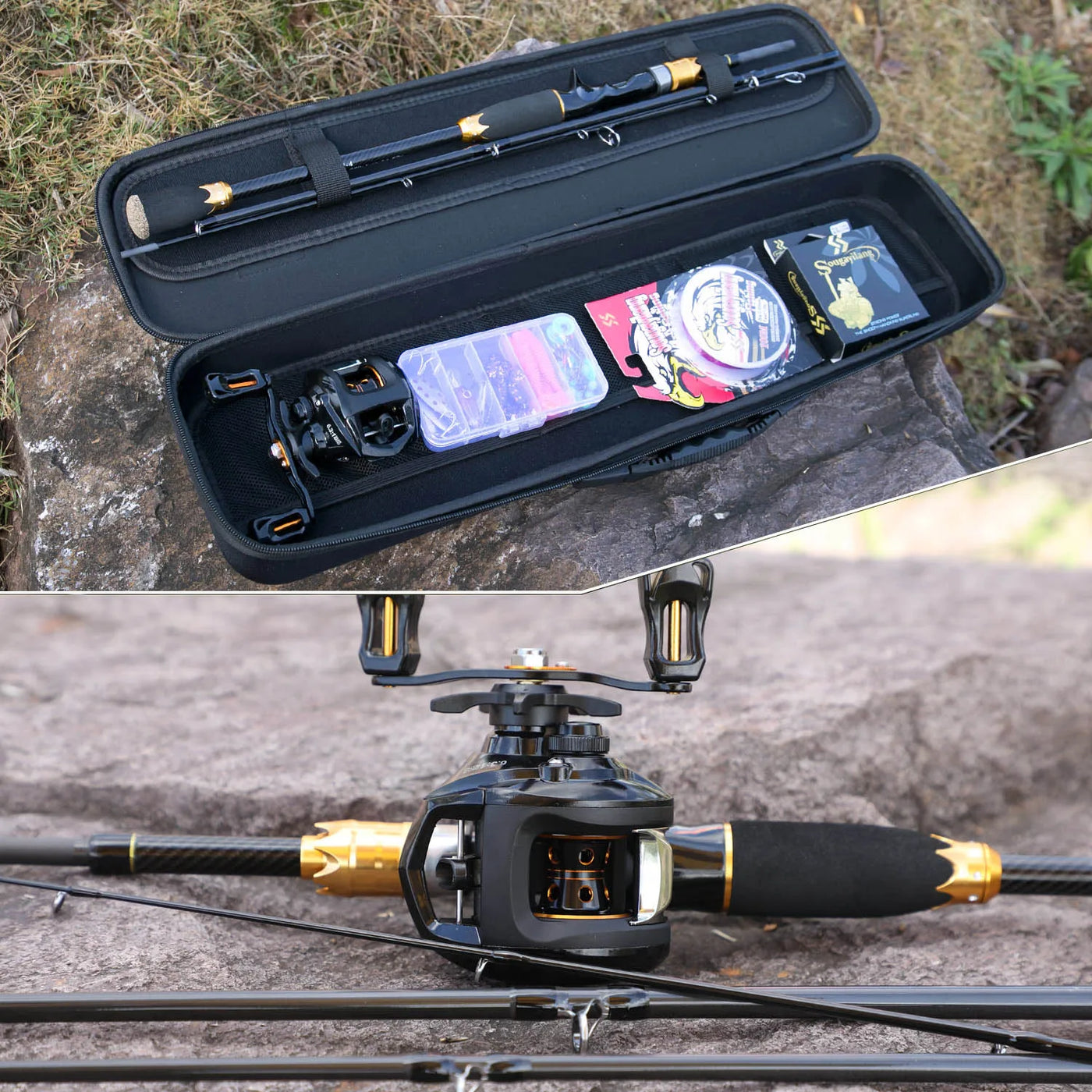 M Power Casting Rod Kit with Line and Lures