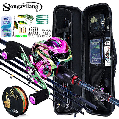 Baitcasting Rod and Reel Combo with Case