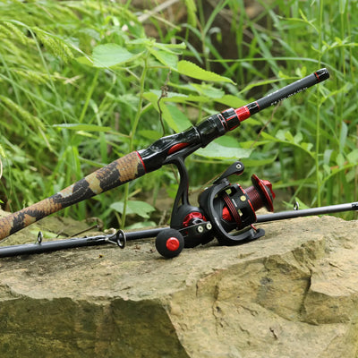 Compact Spinning Rod and Reel Combo Set