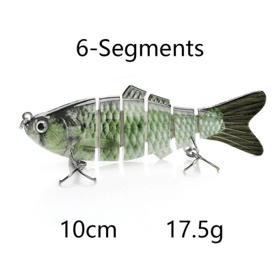 Jointed Sinking Swimbait Lures for Pike