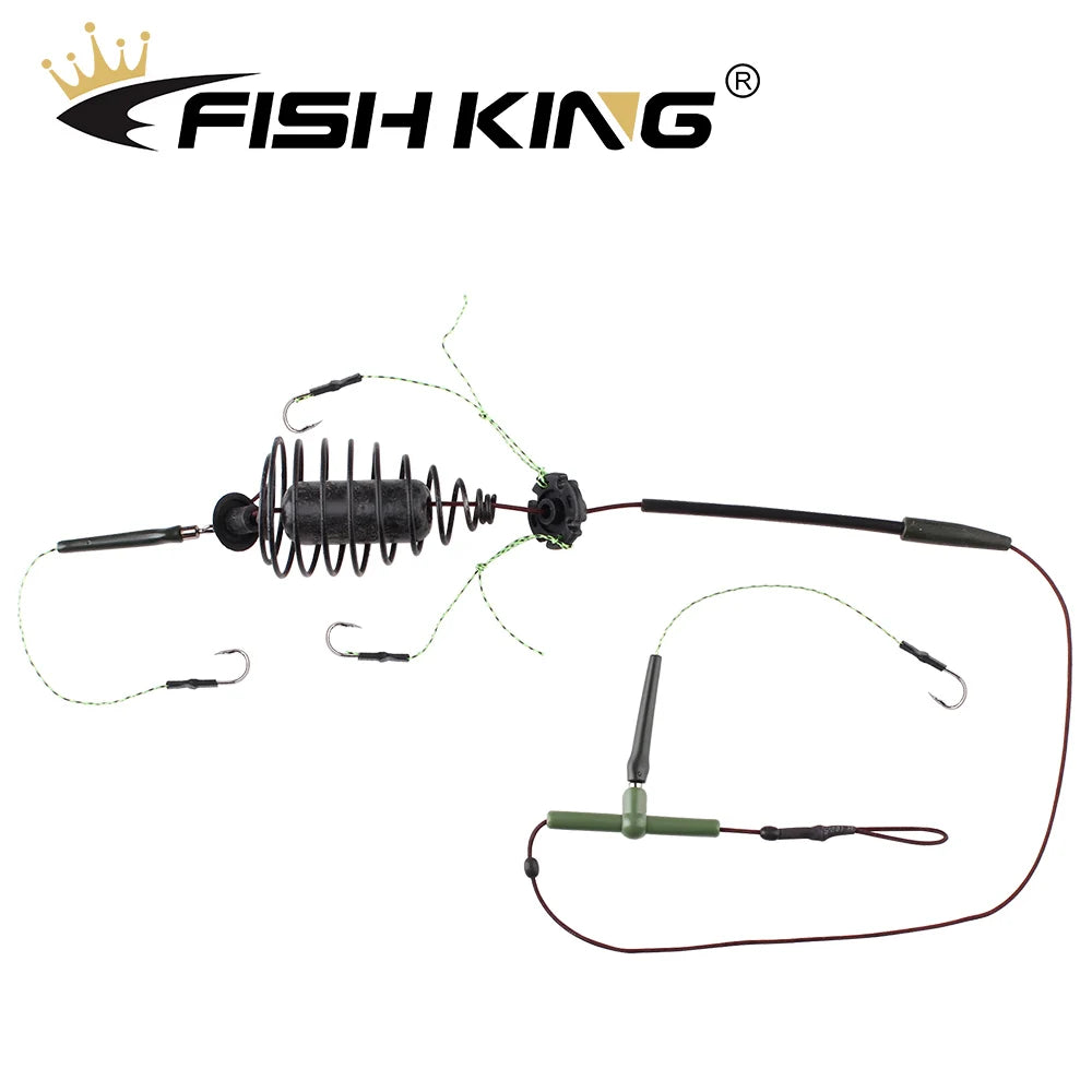 Metal Feeder Hooks with Bait Cage for Carp Fishing