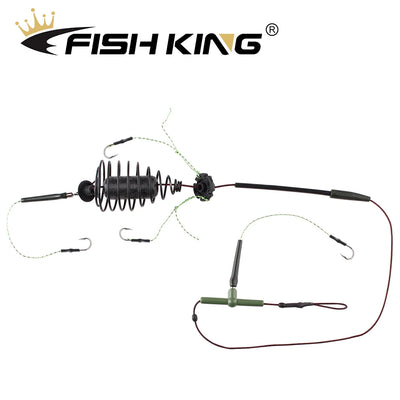 Metal Feeder Hooks with Bait Cage for Carp Fishing