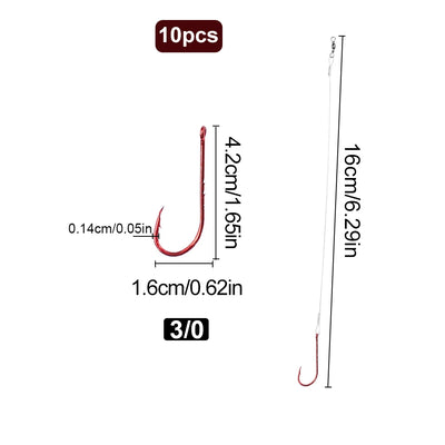 Anti Bite Steel Leader Line with Hooks and Swivels